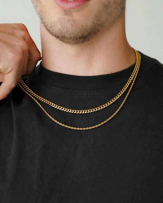 Cuban + Rope Chain Stack