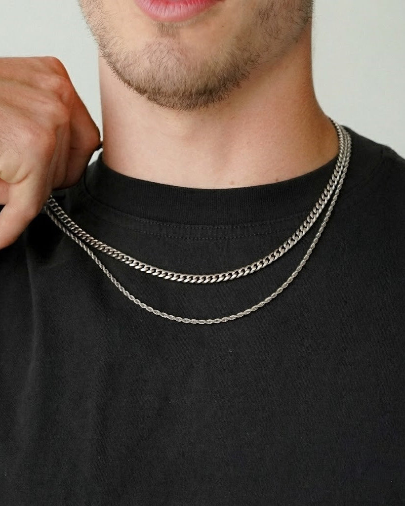 Cuban + Rope Chain Stack